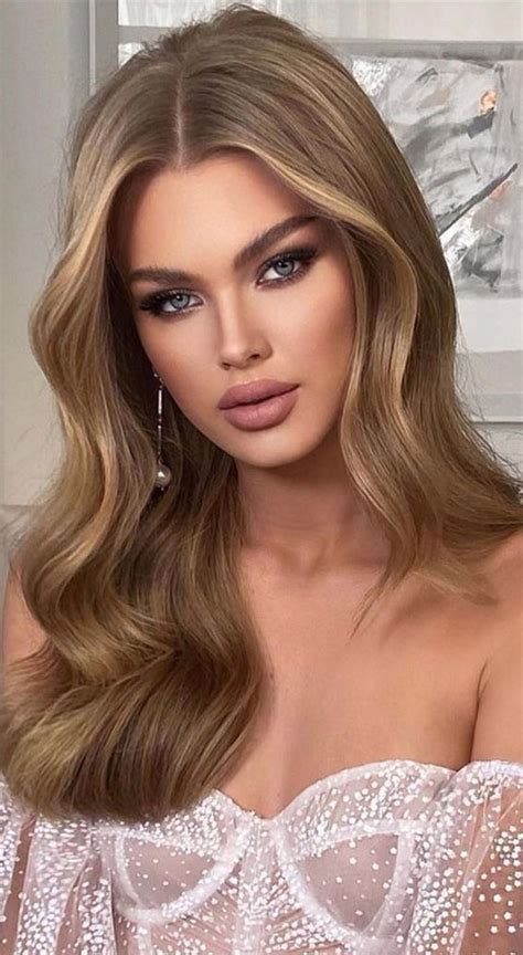 Romantic Hair Colour Ideas For Wedding Day Glamour Wheat Bronde With Honey Face Highlights