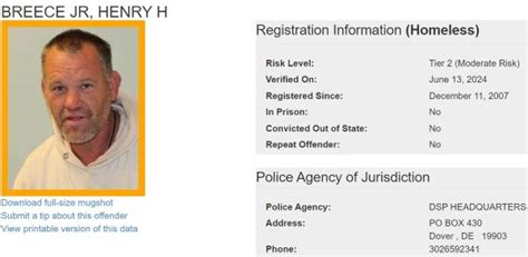 Homeless Sex Offender Notification Delaware State Police State Of Delaware