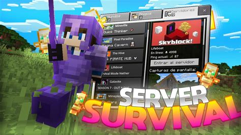 Nuevo Server Survival Factions Para Minecraft Pe Youtube