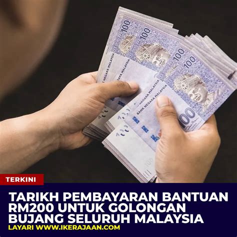 Tarikh Pembayaran Bantuan Rm Untuk Golongan Bujang