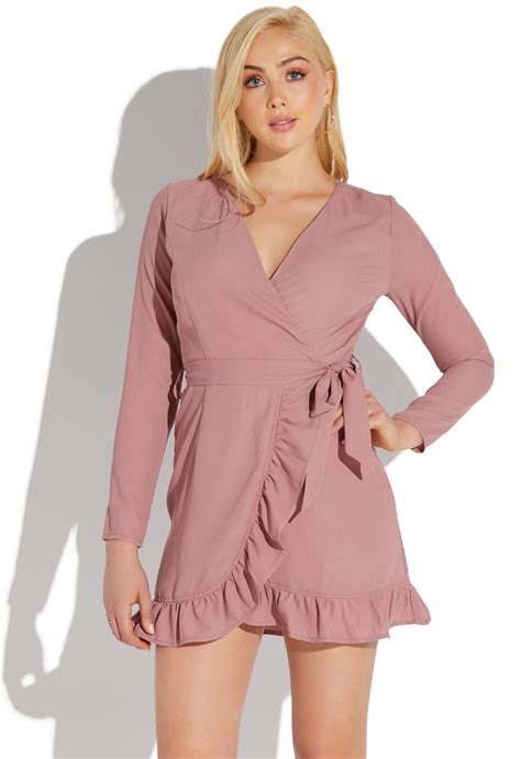 SURPLICE RUFFLE DRESS ShoeDazzle