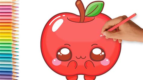 C Mo Dibujar Una Manzana Paso A Paso C Mo Dibujar Comida Kawaii Youtube