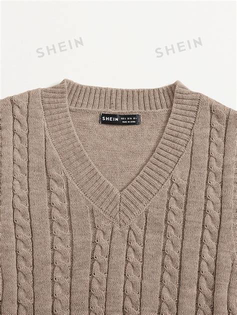 Shein Ezwear Cable Knit Sweater Vest Shein Uk