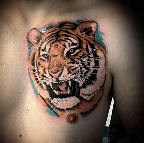 Colorful Tiger Tattoo