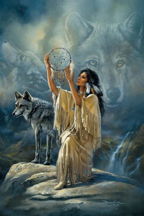 Native American Wolf Drawings