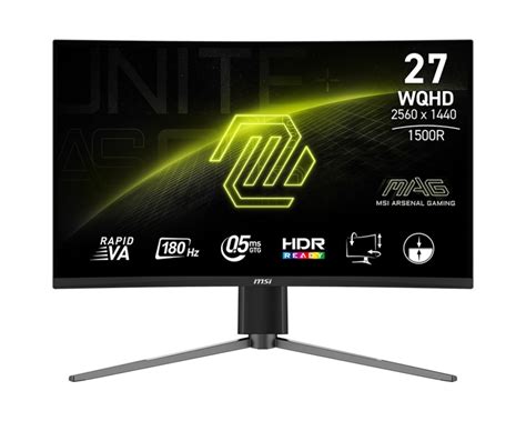 MSI представила изогнутый игровой монитор MAG 27CQ6PF с панелью Rapid VA
