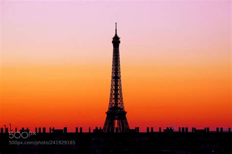 Landscape Photography Sunset At Eiffel Tower By Sebastien Fremont