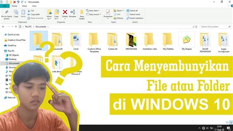 Cara Menyembunyikan File Atau Folder Di Windows 10 Youtube