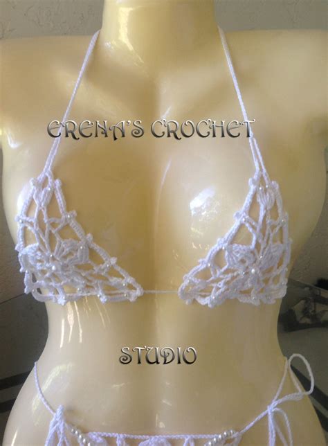 Woman Crochet Wedding Micro Bikini Set Pattern Only With Etsy