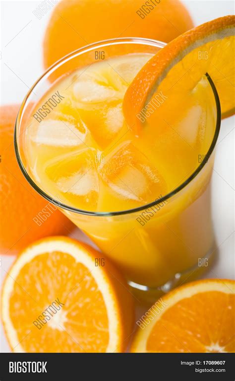 Glass Of Orange Juice With Ice