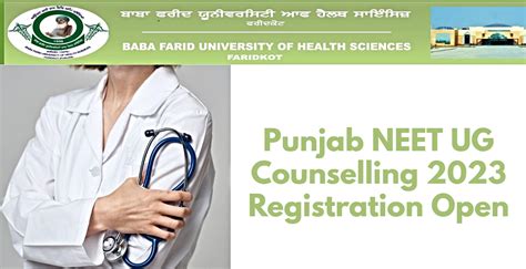 Punjab Neet Ug Counselling Registration For Mbbs And Bds Programs