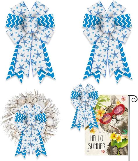 Amazon Estivaux Summer Bows For Wreath Starfish Sea Wave Wreath