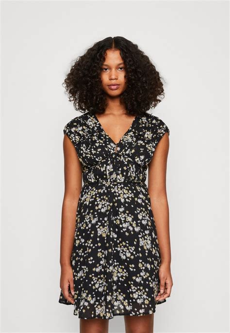 Scotch And Soda Draped Mini Dress Day Dress Black Zalandoie