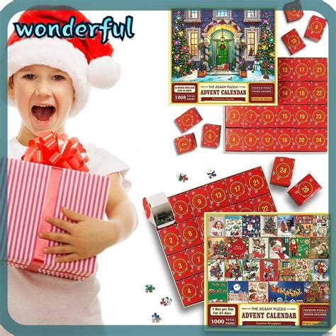 WONDER Chirstmas Advent Calendar Puzzle, with 24 lockets Paper ...