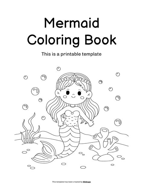 printable mermaid coloring page 2