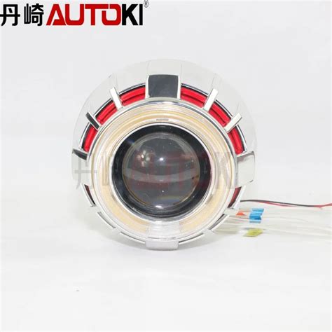 Autoki Dual Angel Eyes Hid Bi Xenon Hid Projector Lens Light Angel Eyes