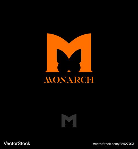 Logo monarch Royalty Free Vector Image - VectorStock