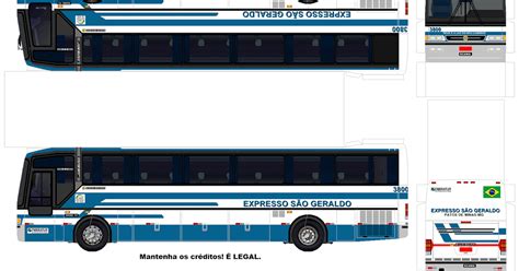 Sp Papel Modelismo Papercraft Nibus Busscar El Buss