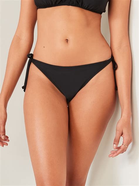 Old Navy Low Rise String Bikini Swim Bottoms Black 824930042