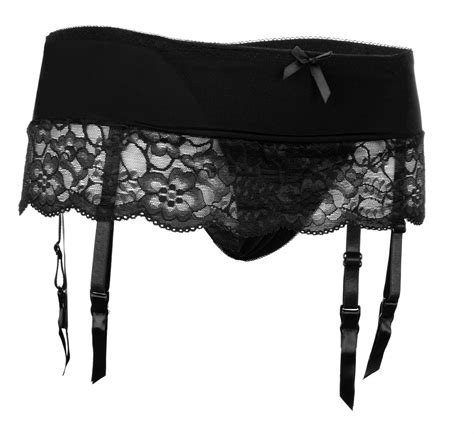 Verführerische Lingerie Spitzenhöschen mit sexy Strapsen Damen Unterwäsche