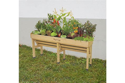 Vegtrug Jardinière Wallhugger En Bois Naturel 183 × 46 × 80 Cm