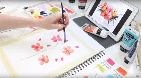 DIY Acrylic Flower Painting Tutorial - Natalie Malan