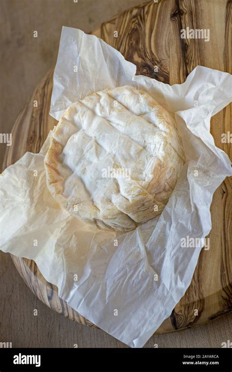 French Soft Cheese Unwrapped Stock Photo Alamy