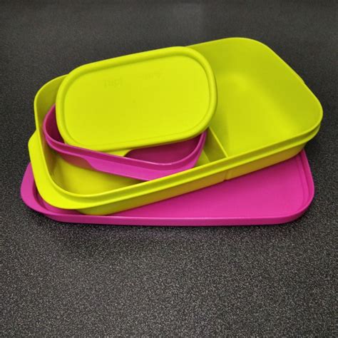 Tupperware Foodies Buddies School Office Lunch Box Snack Box Divided