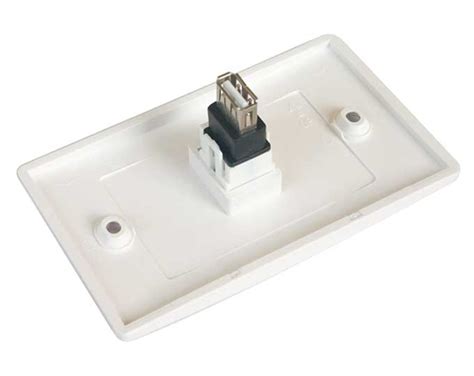 Usb 1port Keystone Wall Plate Usb 2 0 Type A Coupler Female To Female Jack Kw1u2 Ebay