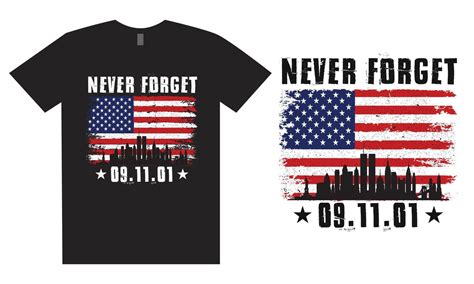 Never Forget 911 Flag T Shirt Design 13918049 Vector Art at Vecteezy