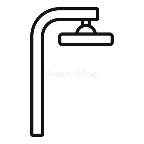 Plastic Shower Head Icon Outline Vector Metal Rain Stock Illustration