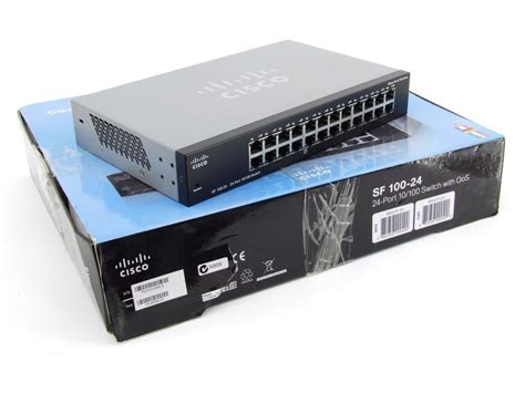 Cisco SF 100 24 24 Port 10 100 Mbps Switch QoS 19 Rack Mount SR224T EU