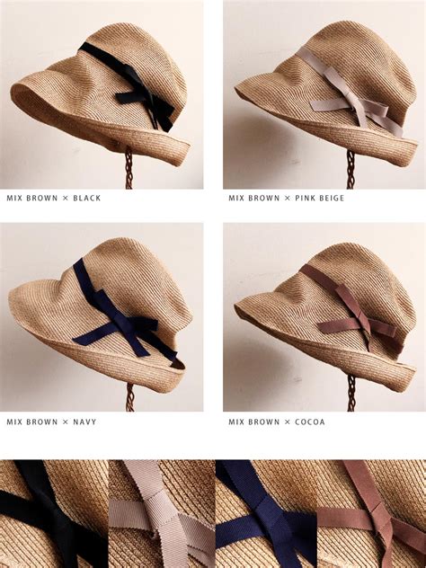 楽天市場mature ha マチュアーハ mature マチュアBOXD HAT 11cm brim ボックス リボン ペーパー ハット mbox 101 帽子 レディース