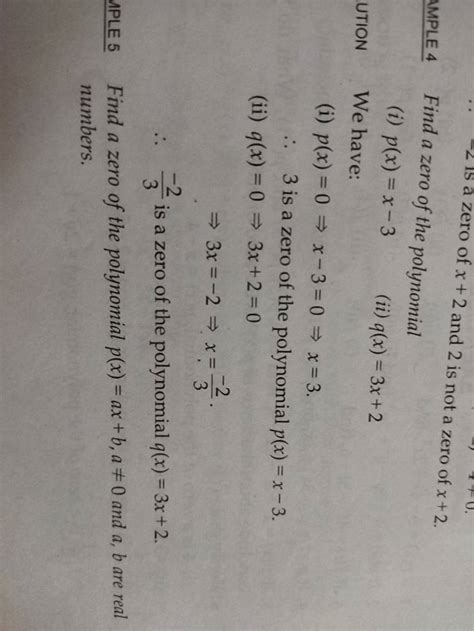 Find A Zero Of The Polynomial I P X X−3 Ii Q X 3x 2we Have I P