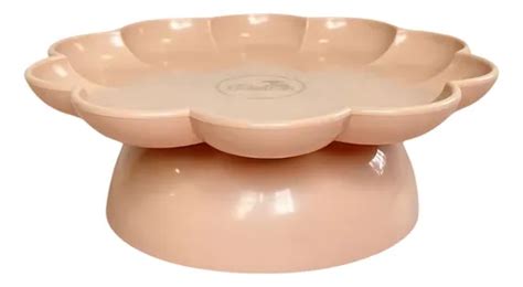 Bandeja Flower Pé un Nude Flor Só Boleiras MercadoLivre