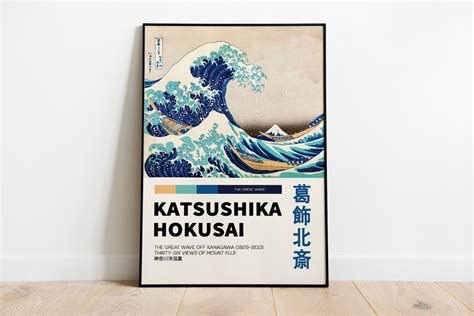 The Great Wave off Kanagawa Poster, Japan Print, Katsushika Hokusai ...