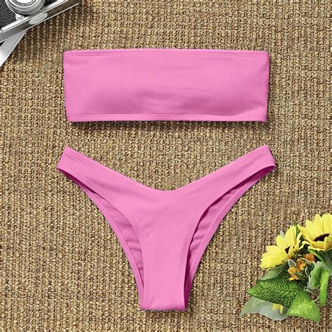 Women New Bikini High Waist Suit Control Piece Bikini High Womens