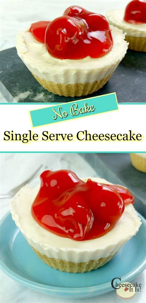 No Bake Single Serve Cheesecake With Cherry Topping Cheesecake It Is Artofit