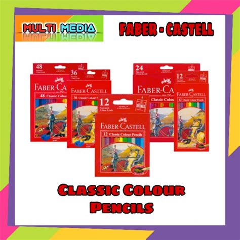 Jual PENSIL WARNA KAYU COLOUR PENCILS FABER CASTELL 12 WARNA 24 WARNA