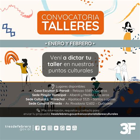 Convocatoria De Talleristas Municipalidad Tres De Febrero