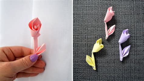 Paper Origami Rose Flower Tutorial Diy By Colormania Youtube