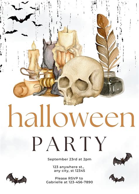 Halloween Party Invitation Halloween Party Invite Digital - Etsy