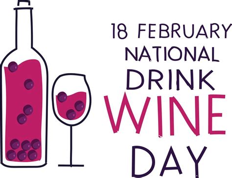 National Drink Wine Day Vector Illustration 20257904 Vector Art At