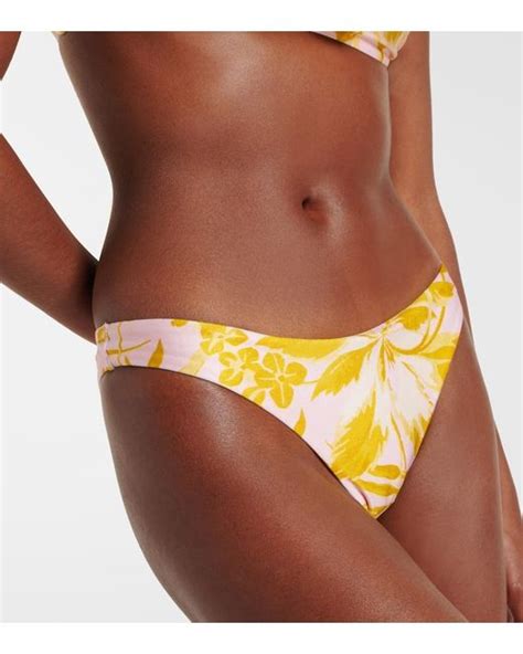 Zimmermann Golden Floral Bikini In Metallic Lyst