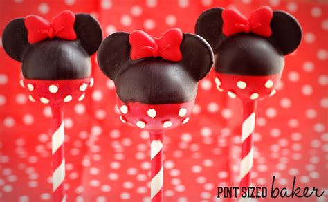 Mickey and Minnie Mouse Cake Pops • Pint Sized Baker