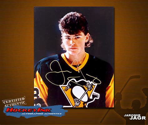 Jaromir Jagr Rookie Year Signed Pittsburgh Penguins 8 X 10 Photo