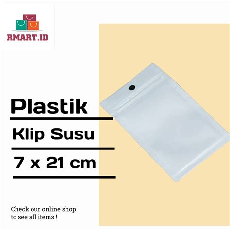 Jual Rmart Plastik Klip Susu X Cm Isi Ziplock Putih Packing