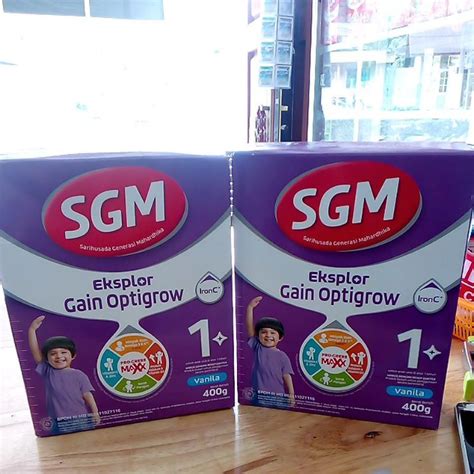 Jual Sgm Eksplor Gain Optigrow Plus Vanila Gr Shopee Indonesia