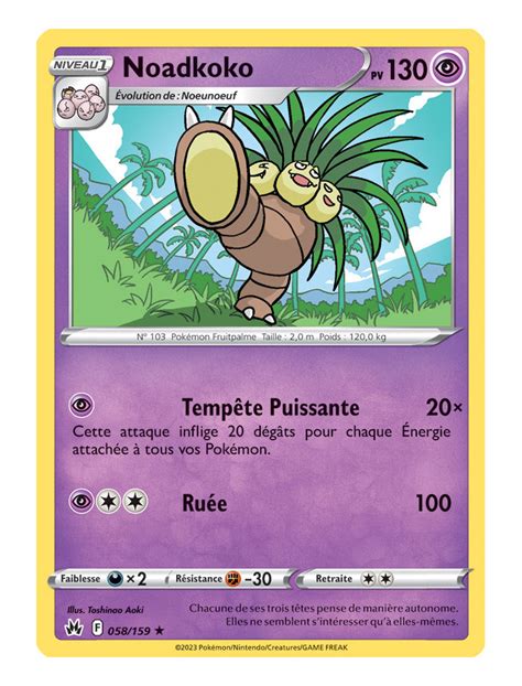 FR Pokémon Carte EB12 5 058 159 Noadkoko RARE