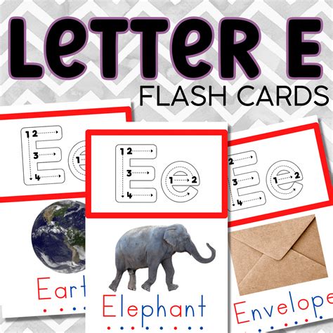 Letter E Flash Cards Pdf And Canva Template What Bloggers Want